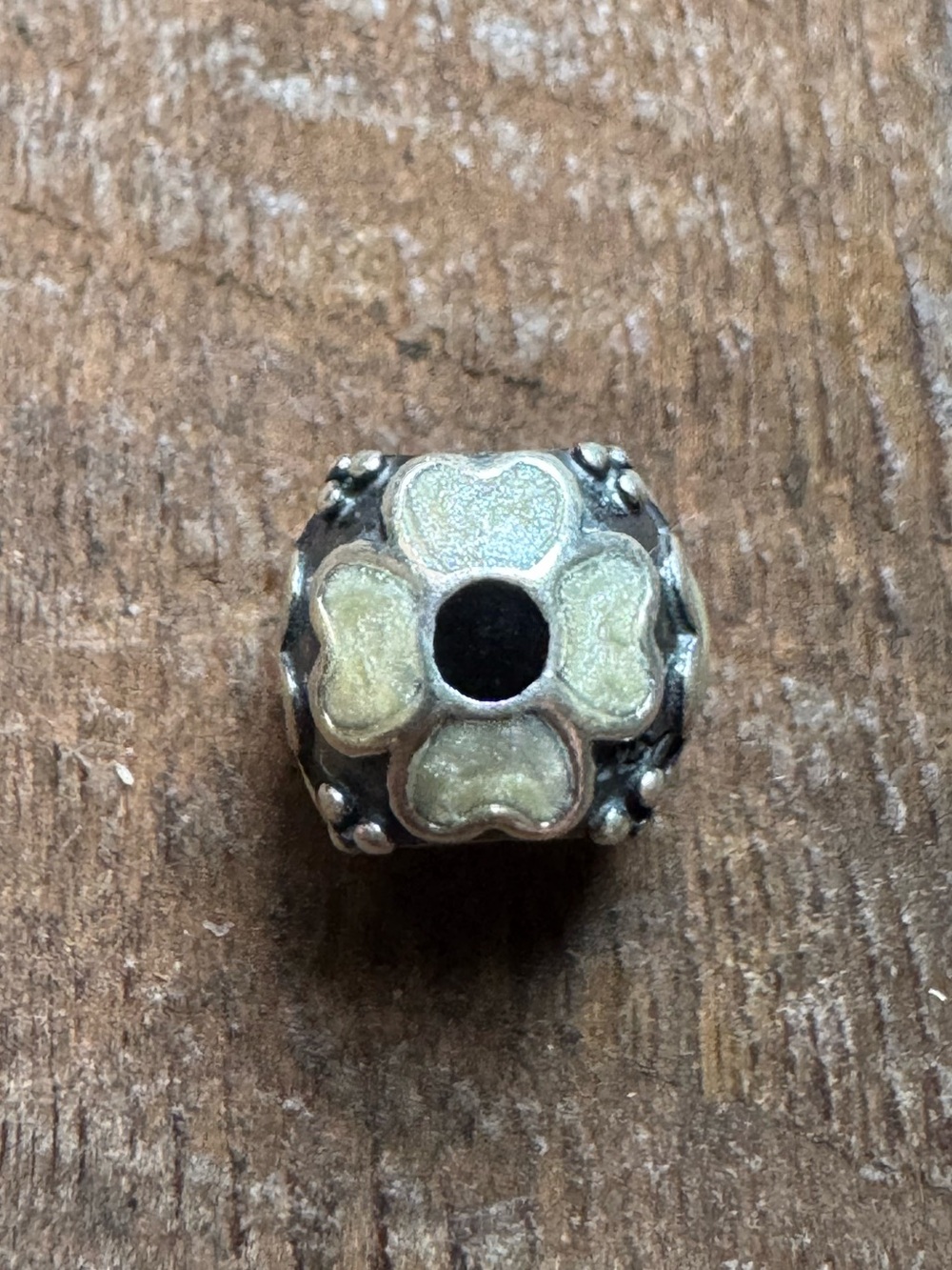 Pandora Enamel White Daisy Charm